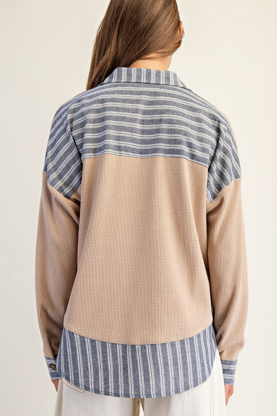 Striped Waffle Knit Top