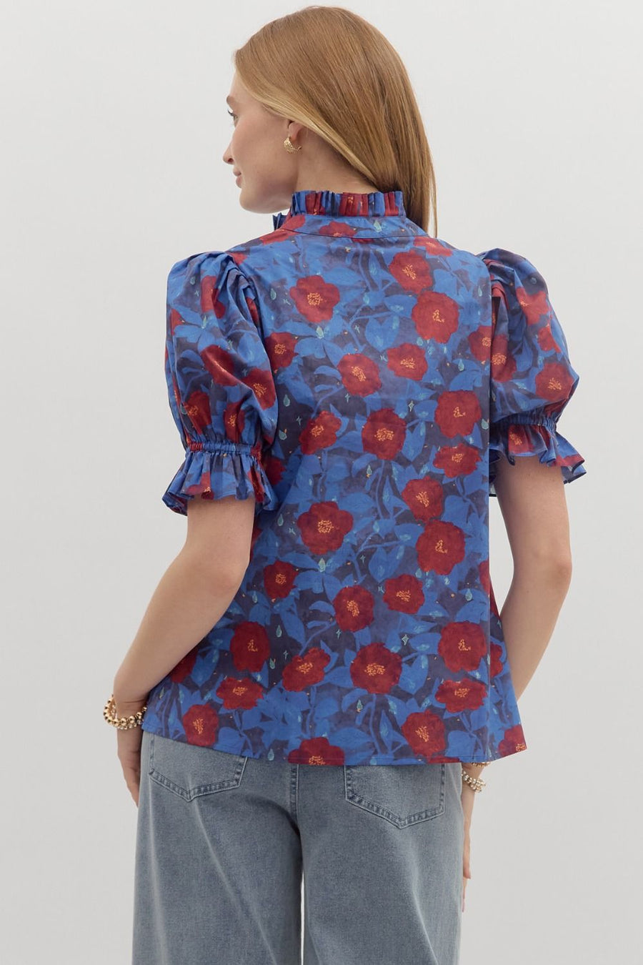 Floral Puff Sleeve Top