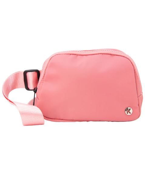 Rose Pink Solid Belt Bag