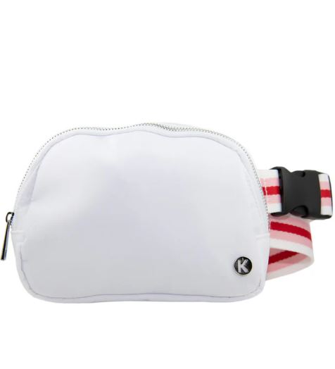 Solid White Belt Bag
