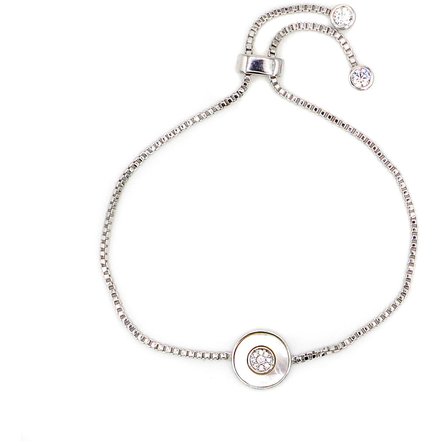 Opal Disc Adjustable Chain Bracelet